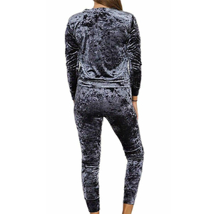 โลโก้ที่กำหนดเองฤดูใบไม้ร่วงผู้หญิงราคาถูกชุด/กำมะหยี่ติดตามชุดผู้หญิง - Product Image 4