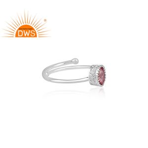 Bague en topaze rose ovale, argent Sterling 925, pour gros bijoux, de forme naturelle, prix d'usine - Product Image 3