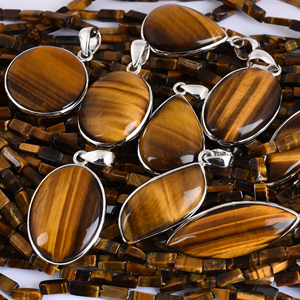 จี้พลอยตาเสือ,จี้ดีไซน์แฮนด์เมดจี้พลอยธรรมชาติรูปทรงต่างๆคุณภาพระดับ AAA - Product Image 4