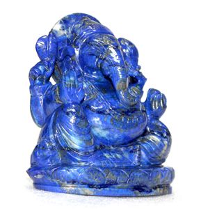 รูปปั้นแกะสลักเล็กๆ ของเทพเจ้าฮินดู ทำจากลาพิส ลาซูลี ของขวัญจากอินเดีย แกะสลักจากอัญมณี ศาสนาพุทธ ธุรกิจ ขนาด 3-4 นิ้ว - Product Image 3