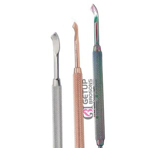 Empujadores de cutículas de la mejor calidad, empuñadura de diamante de plata/arcoíris/oro rosa, acero inoxidable con su logotipo personalizado, instrumentos de belleza - Product Image 6