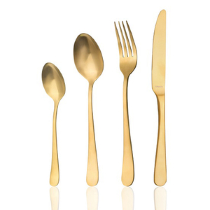 New 2025 Latest Design <b>Gold</b> Plated Metal <b>Cutlery</b> <b>Set</b> - Product Image 6