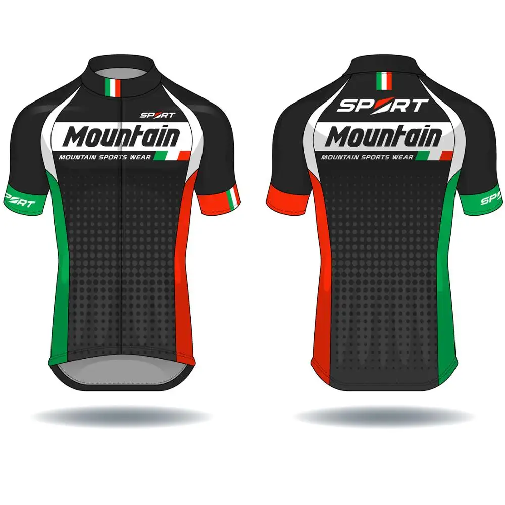 Men's Customized Sublimation printing mositure wicking short sleeve women cycling jersey