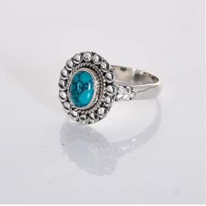Bague en argent Sterling 925 fait à la main, pierres précieuses turquoises naturelles, vente en gros, nouvel arrivage, prix d'usine, nouvelle collection - Product Image 2