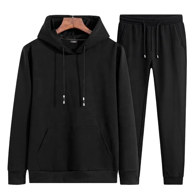 New Stylish Hot Sales High Quality Tracksuit Fleece Plain Track Suit Men's Custom Wholesale Pullover Hoodie and Pants
