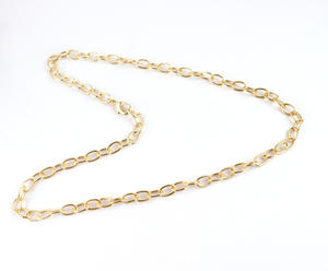 Chaîne en laiton plaqué or 18k, 18 + 2 pouces, 5x7mm, collier ovale suspendu, bijoux faits main, offre spéciale, livraison gratuite - Product Image 4