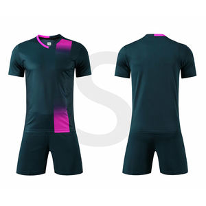 Conjuntos de uniformes de fútbol de bajo precio Servicio OEM Logotipo personalizado Entrenamiento transpirable Corte automático - Product Image 1