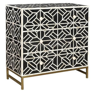 Bone Inlay Chest 3-drawer
