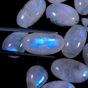 Cabochons naturels, pendentif en verre, perles, pierres de lune bleues, vente en gros, - Product Image 3