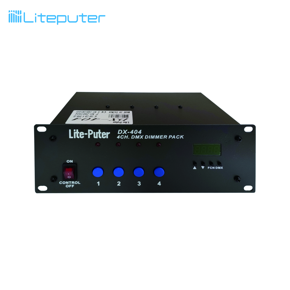 4 Channel DMX Dimmer Pack - Liteputer DX-404 - 1-Year Warranty
