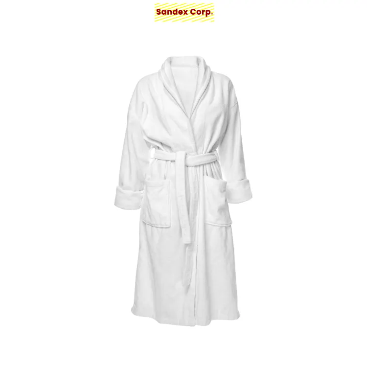 Eye Catching Pattern Solid Colors Hot Selling Good Quality 100% Cotton Adult Bathrobes at Competitive Price