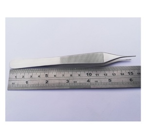 คีมคีบเนื้อเยื่อขนาดเล็ก Adson แบบแมนนวลเกรดการผ่าตัดสเตนเลสสตีลชุบทองด้ามจับหัวทังสเตนคาร์ไบด์ - Product Image 3