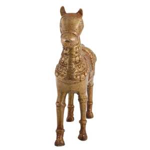 Estatua de latón dorado hecha a mano, caballo de pie para decoración del hogar, esculturas, estatuilla, piezas de declaración, artículos de regalo de decoración - Product Image 3