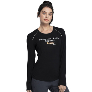 เสื้อยืดคอกลมแขนยาวพิมพ์ลายดิจิทัลสำหรับผู้หญิงและเด็กสาว - Product Image 4