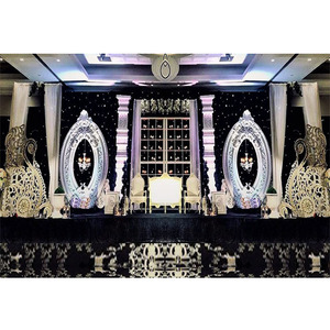 Top décor de scène de réception de mariage canadien scène de cérémonie de mariage américaine Floride décoration de scène de mariage élégante Toronto - Product Image 1