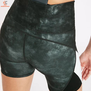 Conjunto de Shorts y Sujetador Deportivo para Mujer, Cintura Alta Elástica y Transpirable, Diseño Sólido, para Yoga, Running, Ropa Deportiva, Antibacterial - Product Image 5