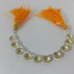 3mm 5mm Natural miel cuarzo piedra facetada corazón Briolette piedras preciosas hebras mejor precio de fábrica en línea India proveedor a granel - Product Image 2