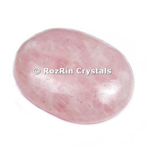 Rose Quartz Palm Stone | Semiprecious Healing Stone From Rozrin <b>Crystals</b> - Product Image 2