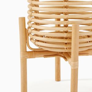 Lot de 3 paniers de jardinière en osier et rotin durables avec support robuste pour la décoration de la maison pour le jardin - Product Image 5