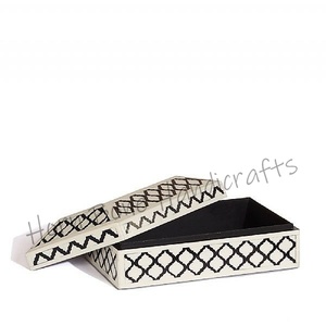 Hot Selling Bone Inlay Moroccan Design Jewelry Box Storage Box Decorative Box For Home and Restaurants By Horn Bone Handicrafts