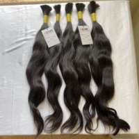 Mechones de cabello humano virgen indio sin procesar, mechones de cabello natural de 20cm a 85cm, venta al por mayor
