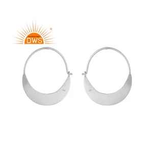 925 Sterling Silver Chand Bali Hoop Earrings Plain Silver Jewelry Wholesale Supplier