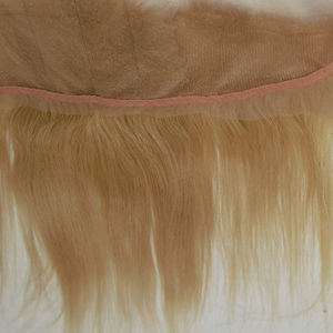 613 Blonde Straight Frontal 13X4 Paquetes de trama Extensiones de cabello brasileño frontal a juego Extensiones de cabello humano rubio ceniza indio - Product Image 2