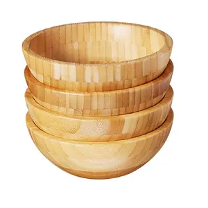 Penjualan Terbaik buatan tangan makanan bulat melayani mangkuk desain Marelous disesuaikan ukuran peralatan makan alat makan mangkuk kayu