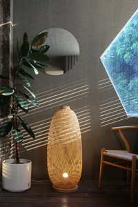 Lámparas de pie de bambú, Mimbre Natural y Flexible, respetuosas con el medio ambiente, alta calidad - Product Image 3