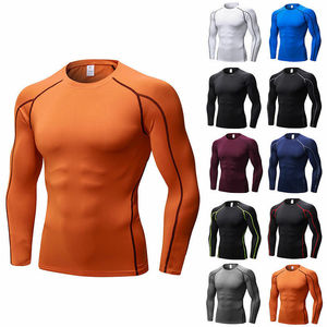 Base Layer <b>Compression</b> <b>Shirts</b> Single Color Rashguards Custom Made High Quality Material and Stitching Mens <b>Compression</b> t <b>Shirts</b> - Product Image 1
