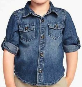 Nuevo diseño orientado a la exportación OEM, camisas de servicio de alta calidad, nueva blusa superior de algodón para niños y bebés, blanco y azul de Bangladesh, nuevo diseño de Bangladesh - Product Image 1