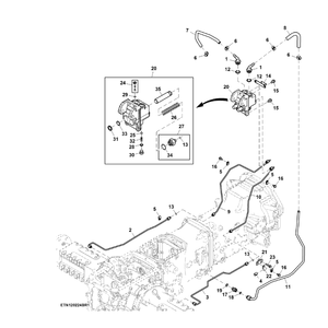 Línea de aceite duradera RE62109 Pieza de repuesto confiable para tubo hidráulico de alto rendimiento para tractor para maquinaria agrícola - Product Image 6