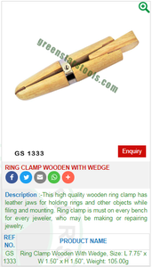 ที่หนีบแหวน1333 GS พร้อมลิ่มไม้เครื่องมือเครื่องประดับสภาพใหม่-สำหรับเครื่องแกะสลักและขนาดแหวนสำหรับเครื่องประดับ - Product Image 2