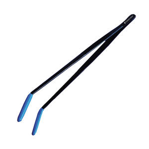 Pince à épiler à pointe courbée avec revêtement en PVC souple, pointe plate non-abrasive pour bijoux, aquarium et instruments vétérinaires - Product Image 3