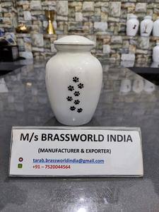 Flor negra de aluminio pintada a mano, urna de cremación, suministros funerarios - Product Image 4