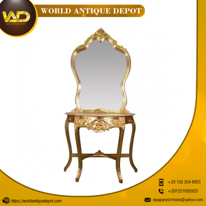 100% consolle di migliore qualità <span class=keywords><strong>bianco</strong></span> <span class=keywords><strong>barocco</strong></span> con specchio - Product Image 2