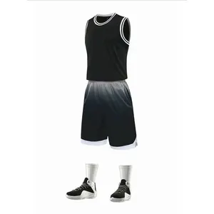 Adult Men's Basketball Uniform Team Club Custom Design Neck Jersey Breathable Set For Club Playing Game Basketball Uniform Kit