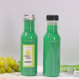 Emballage biodégradable 12oz en PLA de 360ml, bouteille ronde et soyeuse, pour jus de boisson, avec couvercle gamepeur en PP, livraison gratuite en chine