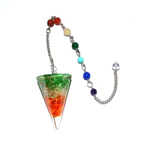 Compre en Línea Péndulos de Orgón de Cristal Verde: Péndulos de Orgón de Cristal Verde en Venta, Artículos de Artesanía con Piedras Curativas - Product Image 1