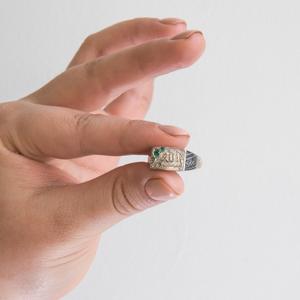 Anillo musulmán elegante para mujer, Plata de Ley 925, rodanzado con letras en anillo árabe con grabado, joyería - Product Image 3