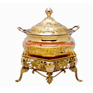 Lotus En Relief Plat de Friction En Laiton - Product Image 1