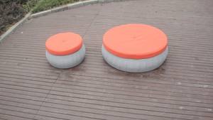 Ensemble de lit de repos rond en rotin d'extérieur, mobilier de jardin élégant - Product Image 4