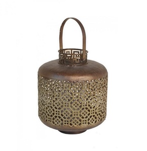 Belle lanterne en métal marocain argenté pour bureau à domicile et décoration de mariage Bougeoirs et bocaux inclus - Product Image 5
