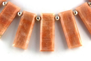 Perles de jaspe corail pomme naturel de qualité supérieure, 1 brin, forme rectangulaire, facettées, briolette, pour collier DIY - Product Image 6