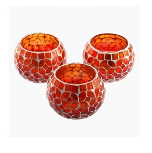 Bougeoir votif en mosaïque bougeoirs ensemble nordique chandeliers votifs en or conique de mariage bougeoir en métal pour Ho - Product Image 4