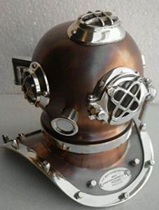 Casco de buceo marino de diseño antiguo y náutico, para submarinismo, coleccionable - Product Image 2