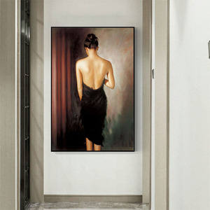 Saf handpainted müşteri tasarım 3d merceksi duvar sanat kız çıplak fotoğraflar - Product Image 3