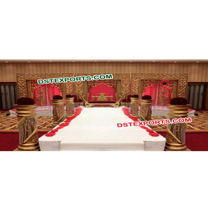 Latest Wedding Carved <b>Backdrop</b> Stage Wedding <b>Backdrop</b> <b>Frame</b> Stage Wedding Golden <b>Backdrop</b> <b>Frames</b> - Product Image 1