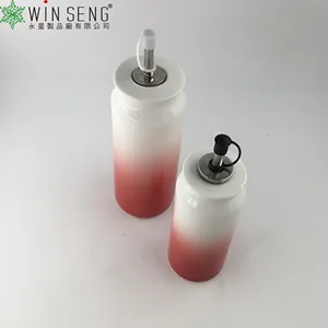 Sales Gradient Red Ceramic Oil Dispenser Seasoning bottle