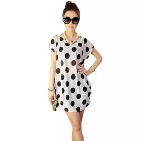 Hauts de loisirs personnalisés pour femmes Blouses à manches courtes imprimées à pois pour femmes Collection teint uni du Bangladesh - Product Image 1